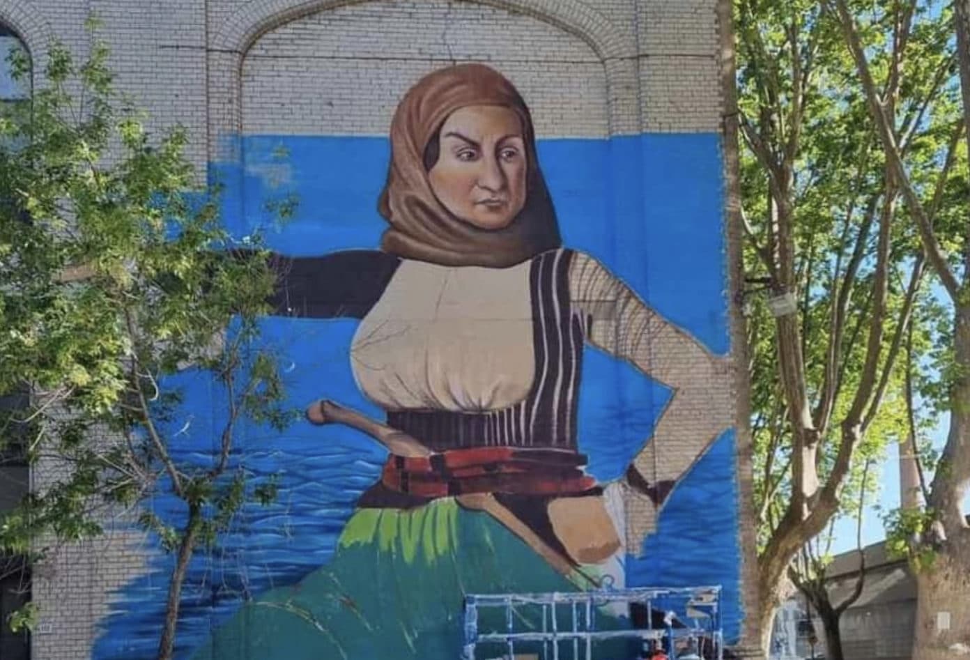mural griego en Uruguay
